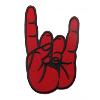 patch main faisant le logo hard rock noir rouge 11cm ecusson thermocollant fan rock roll - Pin's et badge - Achat & prix | fnac