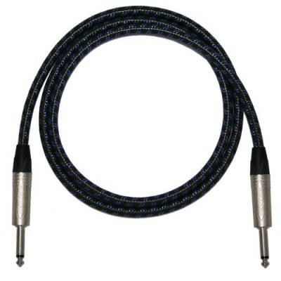 Designacable Neutrik NP2X Câble jack de guitare à longueur réglable 2 m Noir/bleu