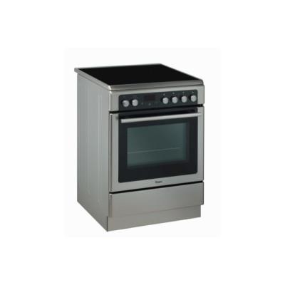 Whirlpool CORE+ AXMT6534IX - Cuisinière - pose libre - largeur : 60 cm - profondeur : 66 cm - hauteur : 84 cm - avec système auto-nettoyant - classe A - acier inoxydable