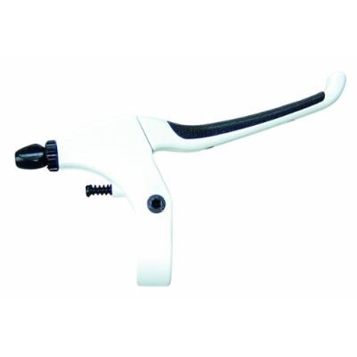 Point komfort white line 29282900 levier de frein 4 doigts avec surface antidérapante kraton droit blanc noir