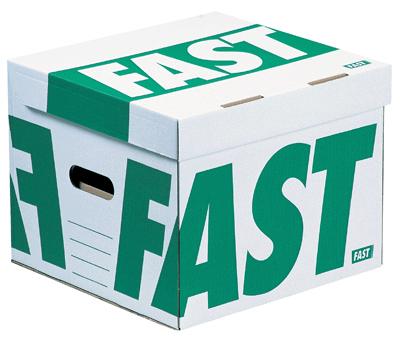 Fast - Container Archives 28x35x35 Carton Blanc - Lot De 4
