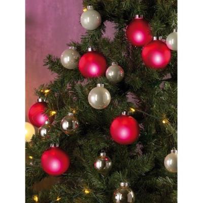 6 Boules de Noël lumineuses rouges avec télécommande