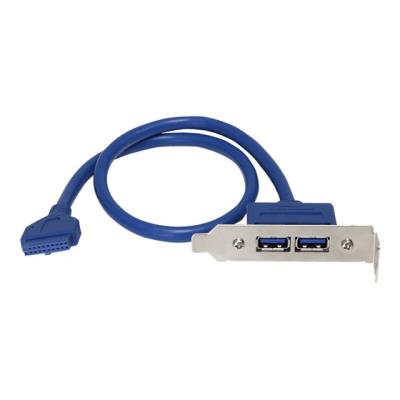 StarTech.com 2-poort USB 3.0 A Vrouwelijke Low-Profile Adapter Slotplaatje - USB-paneel - 50 cm