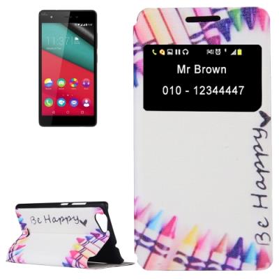 Coque Housse Cuir PU Crayon Couleur  Wiko Pulp