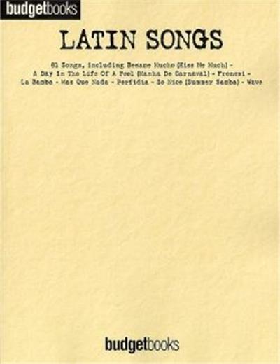 BUDGETBOOK LATIN SONGS 81 SONGS