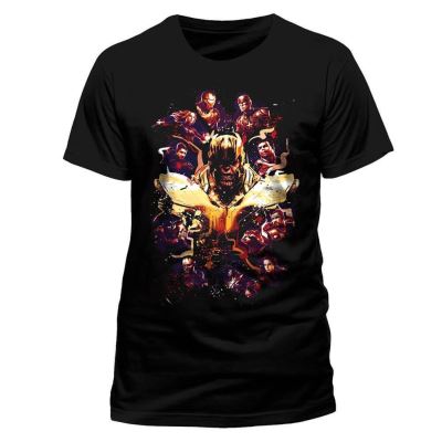 Avengers Endgame film Splatter T-shirt noir pour hommes: XX Large