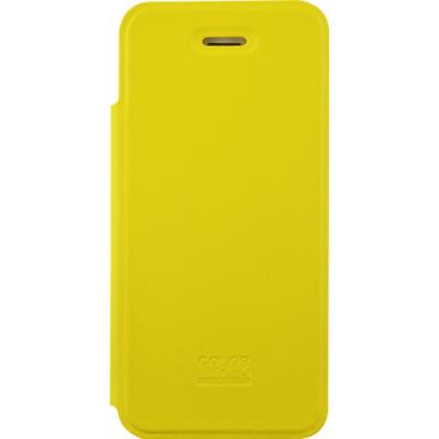 Etui folio porte carte jaune pour iPhone 5/5S