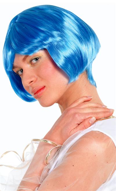Perruque Crazy Bleu Eco