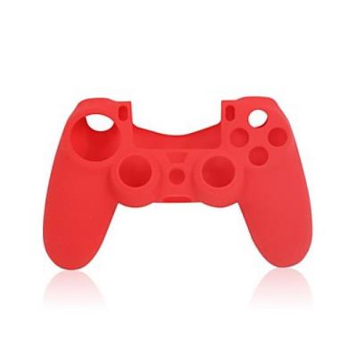 Etui de protection en Silicone pour Manette PS4 Rouge