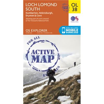 Os Explorer Active Ol38 Loch Lomond South (Os Explorer Map Active) (Map)