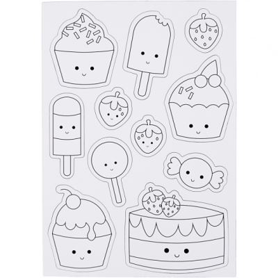 Creotime pages magnétiques à colorier glaces et cupcakes 15x21 cm