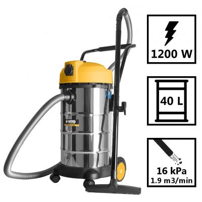 Aspirateur souffleur 1200W solide liquide - cuve 40L- connexion scie cirulaire