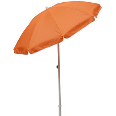 Parasol rond centré coloris orange, Dim : H 215 x D 200/8 cm -PEGANE-