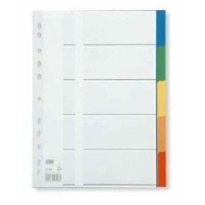 Elba intercalaires pvc en carte lustr?e, onglets en couleur, 400013909