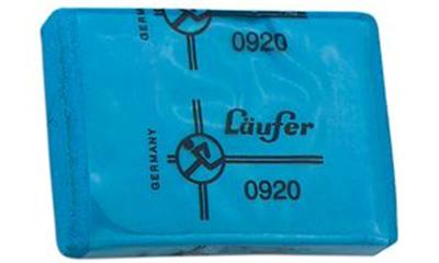 LAUFER - Gomme mie de pain, bleu (0920) malléable, réceptif Dimensions: (L)46 x (P)32 x (H)10,5 mm