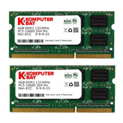 Komputerbay 8Go (2X 4Go) Ddr3 Sodimm (204 Broches) 1333Mhz Pc3-10600 (9-9-9-25) Pc Portable Mémoire Pour Apple Mac Mini