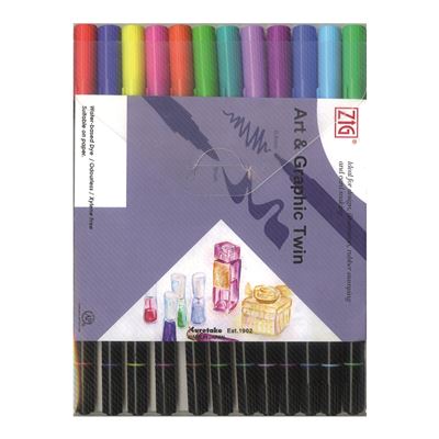 Feutre zig artetgraphic 12 coloris vifs - zig
