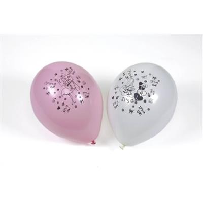 19344 - papstar - 12 luftballons ã? 22 cm it is a girl