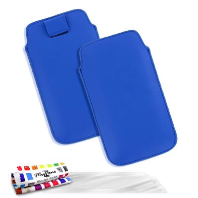 Etui ORIGINAL Bleu , Le Sweep,  de MUZZANO pour MOTOROLA RAZR MAXX   XT913 + 3 Films de Protection Ecran UltraClear Pour MOTOROLA RAZR MAXX   XT913