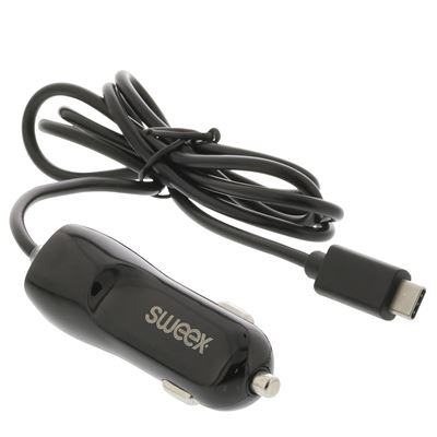 Chargeur pour voiture 1 USB-C 3,0 A en Couleur Noir sweex ne550634549