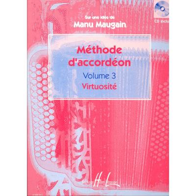 Méthodes et pédagogie LEMOINE MAUGAIN MANU - MÉTHODE D'ACCORDÉON VOL.3 + CD Accordéon