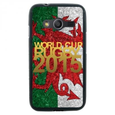 Coque Souple en gel pour Samsung Galaxy Trend 2 Lite avec impression logo rugby doré et drapeau du P