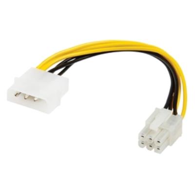 Câble adaptateur alimentation interne molex mâle - pci express 6 broches 0,15 m multi bandridge