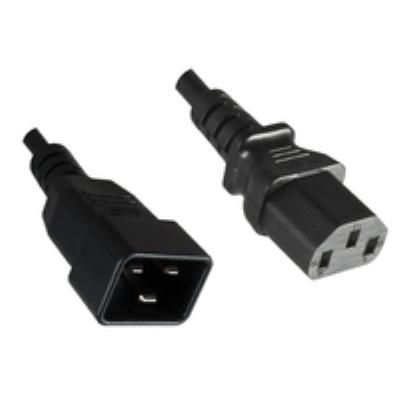 Power cord 1m extension iec 60320-c13 to c20, black. microconnect pe030610