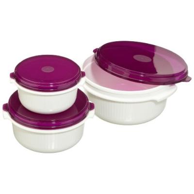 EMSA 508455 MICRO FAMILY MICROSET 3 BOÎTES ALIMENTAIRE MÛRE 0,5 L / 1,0 L / 1,5 L