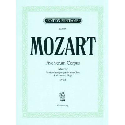 Partitions classique EDITION BREITKOPF MOZART W.A. - AVE VERUM CORPUS KV 618 - CHANT, CHOEUR, PIANO Choeur et ensemble vocal