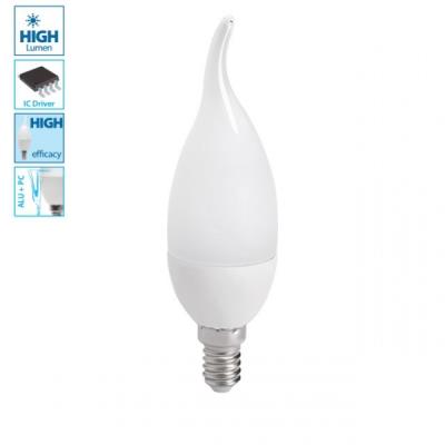 IDO LED E14 6,5W flamme coup de vent équivalent 50W Kanlux Blanc Chaud (3000K)