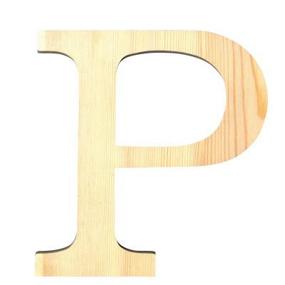 Lettre P - Hauteur 11,5 cm - Bois découpé