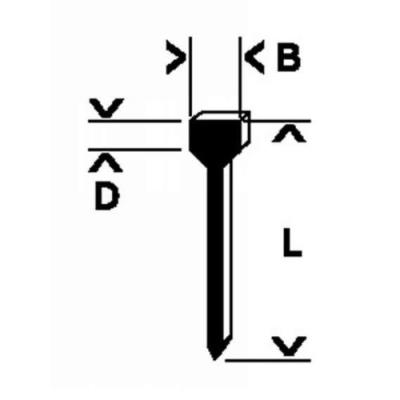 Bosch 2609200244 Clous 14 Mm 1000 Pièces Type 49