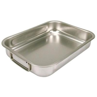 Steel pan plat rect.inox lourd 35x26cm