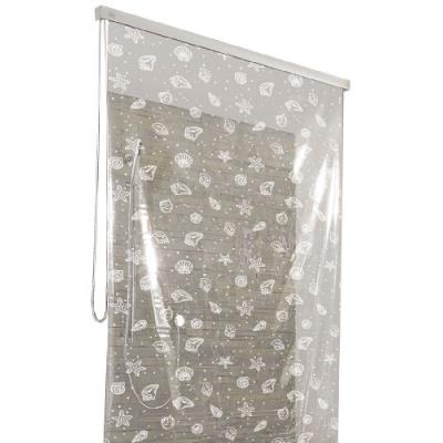Kleine wolke 3321114747 store enrouleur de douche pour cartouche vide kleine wolke motif coquillages blanc 128 x 240 cm