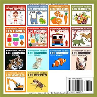 Livre éducatif enfant imagier Les aliments : livre éducatif en