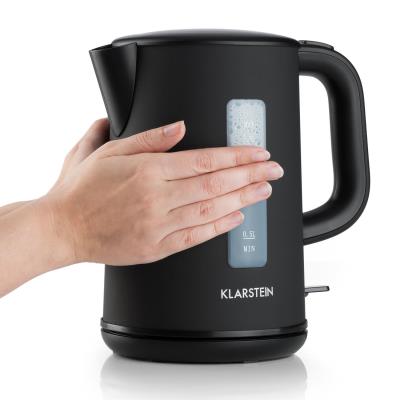 Klarstein Wonderwall Bouilloire électrique sans fil 2200W 1,5L poignée Cool-Touch - noire