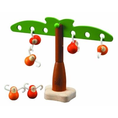 PLANTOYS - PT5349 - JOUET EN BOIS - JEU D'ÉVEIL - SINGES EQUILIBRANTS