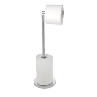 IDIMEX Porte-papier toilette VARESE avec brosse, dérouleur papier WC,  support pour papier toilette en métal satiné et socle en métal gris pas  cher 