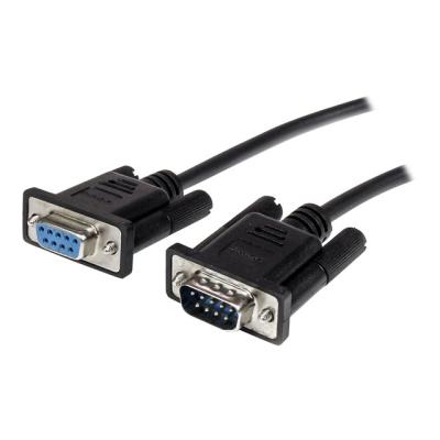 StarTech.com 3m Black Straight Through DB9 RS232 Serial Cable - M/F - seriële verlengkabel - 3 m