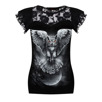Spiral Top Wings Of Wisdom Femme Noir