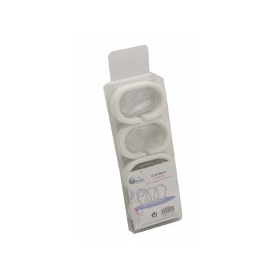Frandis 12 anneaux de douche blanc