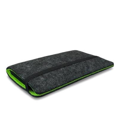 Stilbag Etui Feutre 'FINN' pour Samsung Galaxy S5 mini - Couleur: anthracite/vert