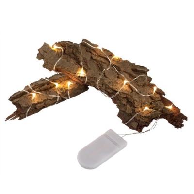 Star 726-46 guirlande lumineuse ficelle avec 12 led fonctionne avec piles blanc chaleureux 60 cm