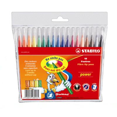 Feutre Dessin Power Pointe Moyenne X18 Stabilo Le Lot De 18 Feutres - vue 3