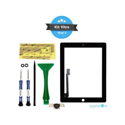 Kit réparation vitre tactile ipad 3 - noir