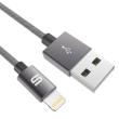 Cable Lightning Chargeur iPhone [MFI certifié Apple] en Nylon Série pour iPhone 7 7 Plus 6S 6 Plus SE 5 5S 5C, iPad Air iPad mini, iPod 1M Gris [Nouvelle Version]