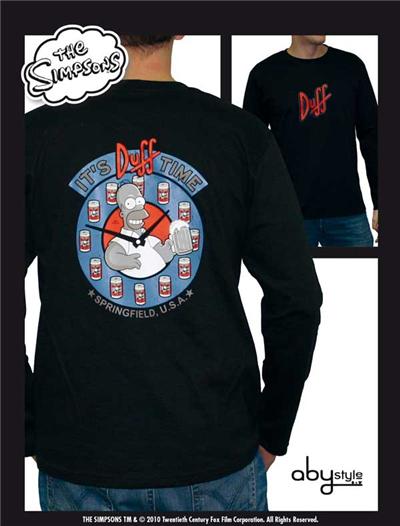 T-shirt simpsons homme manches longues duff taille m