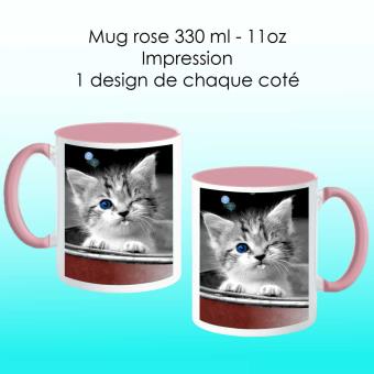 Mug Rose Avec Design Chaton Coquin Tasse Et Mugs Achat Prix Fnac