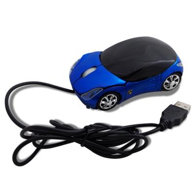 Souris PC Sans Fil En Forme De Voiture De Sport - Design Bleu Avec LEDs, 1600 DPI, Connexion 2.4GHz (piles AAA Non Incluses)